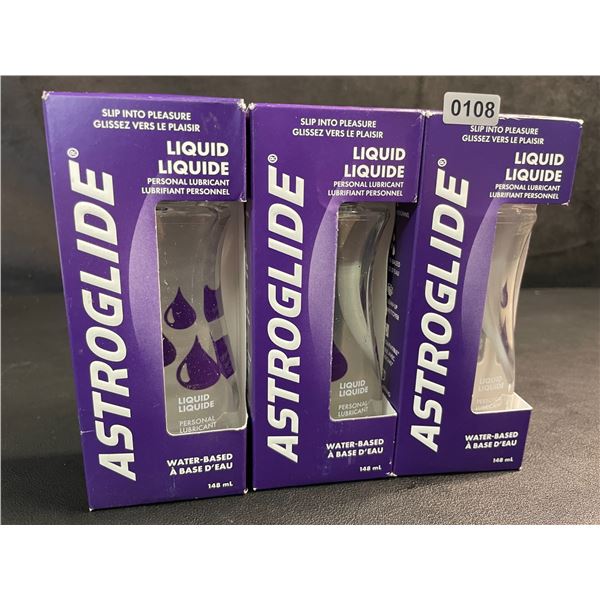 3 Boxes of ASTROGLIDE Water-Based Personal Lubricant/Lubes (148ml Each) - New Sealed