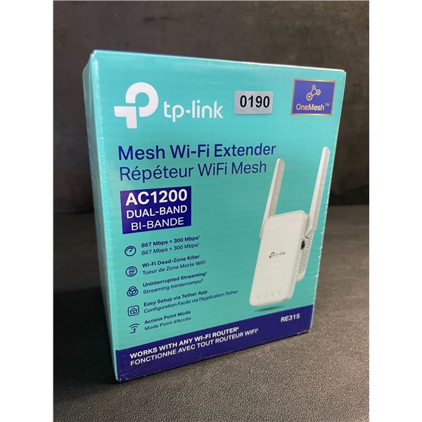 TP-Link AC1200 Mesh Wi-Fi Extender/WiFi Booster - Works with Any WiFi Router - New Sealed!