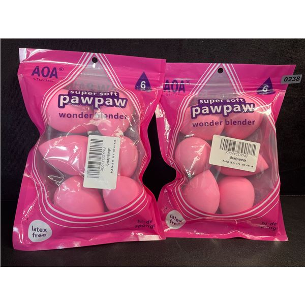 2 Packs (6PCS each) Super Soft Makeup Wonder Blenders/Beauty Cosmetic Blenders (Pink) - New