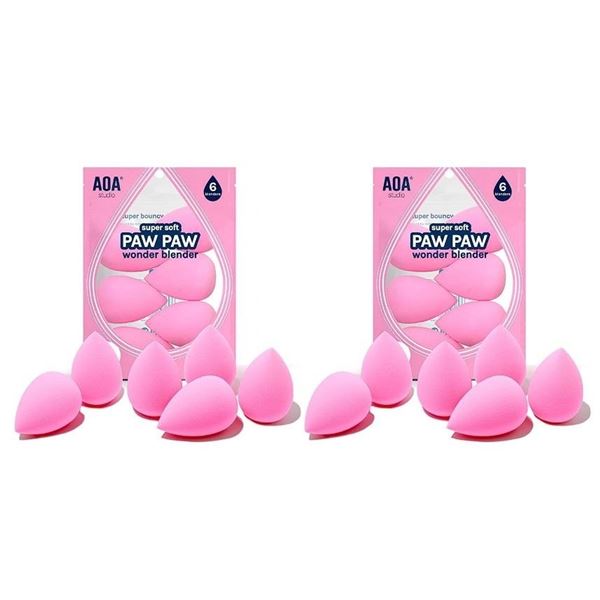 2 Packs (6PCS each) Super Soft Makeup Wonder Blenders/Beauty Cosmetic Blenders (Pink) - New