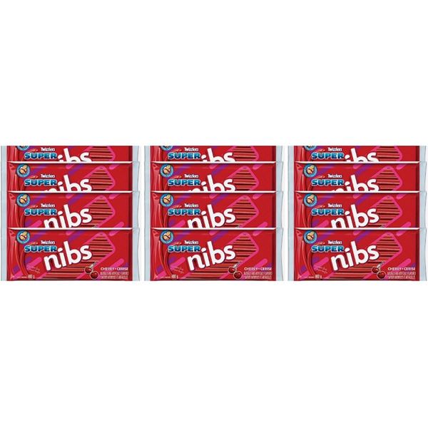 Case of Super Nibs Cherry Liquorice (12 x 400G Bags Included) Exp: 2027/JL/01 - New Sealed!