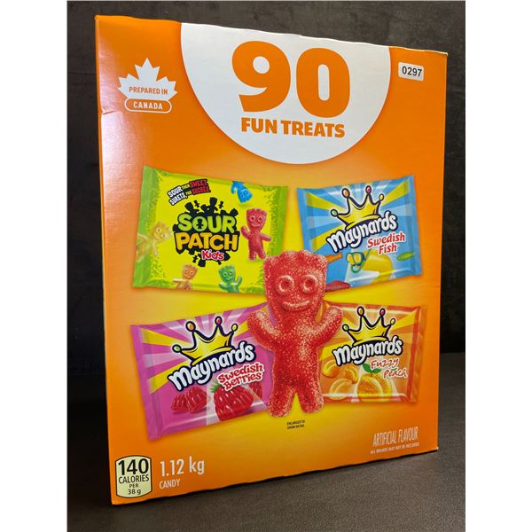 1.12KG Large Box of Maynards Fun Treats/Candy (90 Individual Packs) - New Sealed!