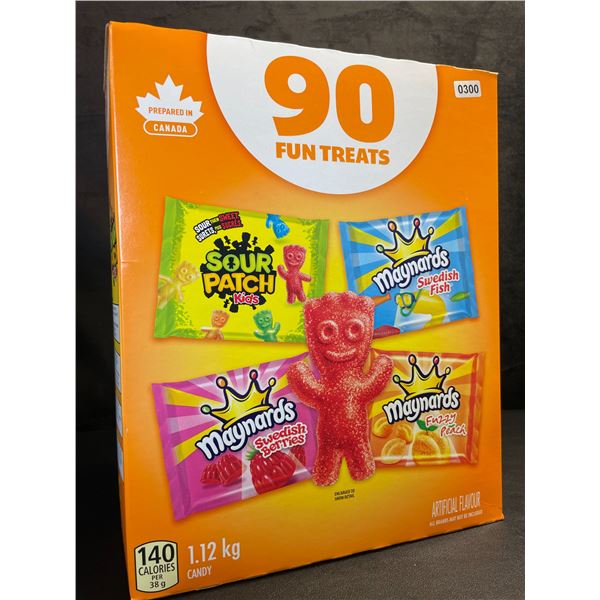1.12KG Large Box of Maynards Fun Treats/Candy (90 Individual Packs) - New Sealed!