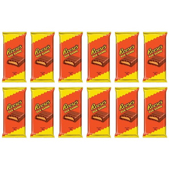 12-Pack Box of Reese Chocolate Bars (12 x 120G Bars) New Sealed! (Exp: 2027/MA/01)