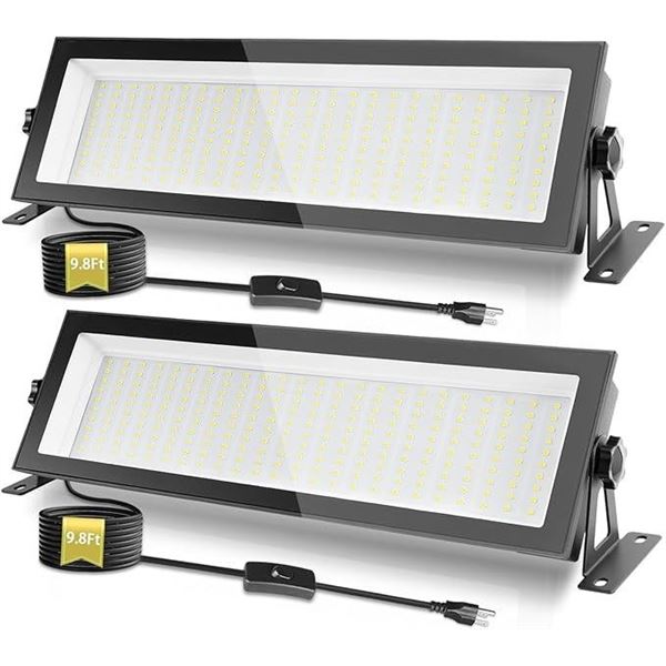 2-Pack Large Plug-In LED Shop Lights/Garage Lights (16") White; 5000K; 240 LEDs - Brand New!