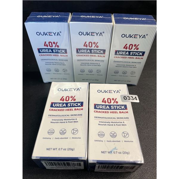 5 Boxes OUKEYA 40% Urea Sticks/Cracked Heel Balms (20g) Intensive Hand & Foot Skin Creams - New