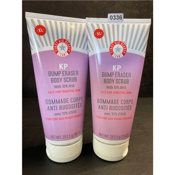Lot of 2 FirstAidBeauty KP Bump Eraser Body Scrubs for Sensitive Skin (10oz) with 10% AHA - New
