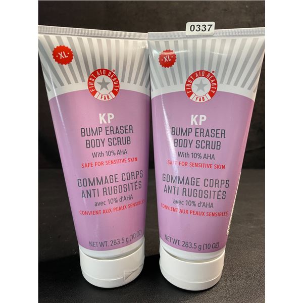 Lot of 2 FirstAidBeauty KP Bump Eraser Body Scrubs for Sensitive Skin (10oz) with 10% AHA - New