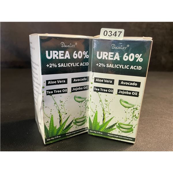 2 Boxes of Danliss 60% Urea Cream with 2% Salicylic Acid (75g) Repairs Rough & Dry/Cracked Skin; New