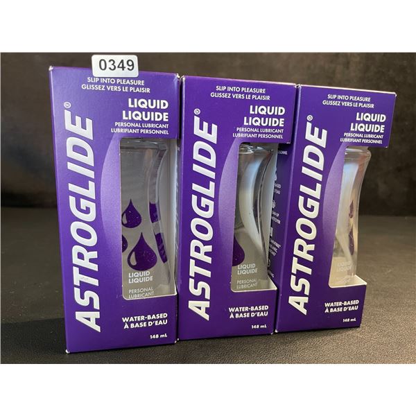 3 Boxes of ASTROGLIDE Water-Based Personal Lubricant/Lubes (148ml Each) - New Sealed