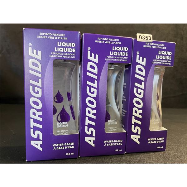 3 Boxes of ASTROGLIDE Water-Based Personal Lubricant/Lubes (148ml Each) - New Sealed