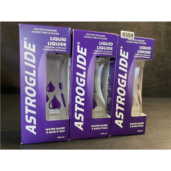 3 Boxes of ASTROGLIDE Water-Based Personal Lubricant/Lubes (148ml Each) - New Sealed