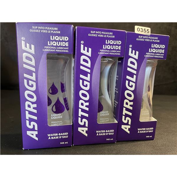3 Boxes of ASTROGLIDE Water-Based Personal Lubricant/Lubes (148ml Each) - New Sealed