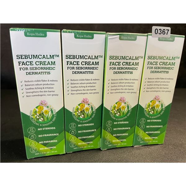 4 Boxes of Sebumcalm Face Creams (50ml) For Seborrheic Dermatitis/Sensitive Skin - New Sealed