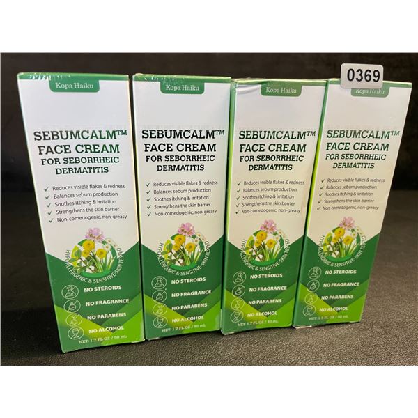 4 Boxes of Sebumcalm Face Creams (50ml) For Seborrheic Dermatitis/Sensitive Skin - New Sealed