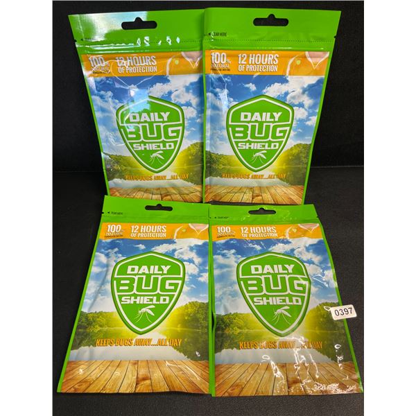 4 Packs (150pcs Each) Daily Bug Shield Natural Patches for Repelling Mosquitos/Insects/Bugs - New