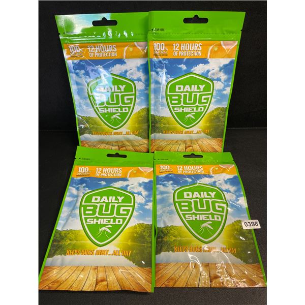 4 Packs (150pcs Each) Daily Bug Shield Natural Patches for Repelling Mosquitos/Insects/Bugs - New