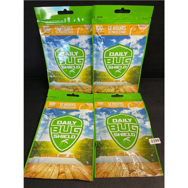4 Packs (150pcs Each) Daily Bug Shield Natural Patches for Repelling Mosquitos/Insects/Bugs - New