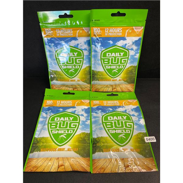 4 Packs (150pcs Each) Daily Bug Shield Natural Patches for Repelling Mosquitos/Insects/Bugs - New