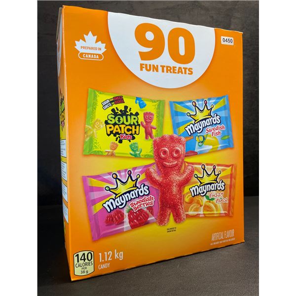 1.12KG Large Box of Maynards Fun Treats/Candy (90 Individual Packs) - New Sealed!