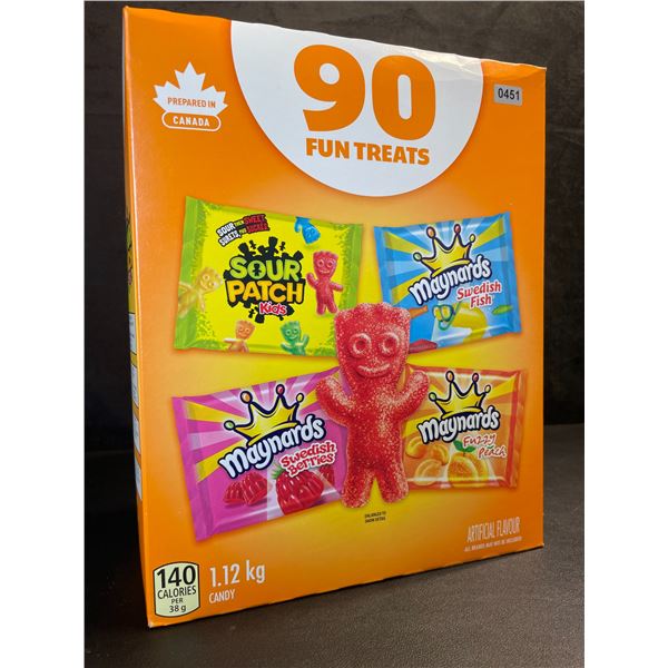 1.12KG Large Box of Maynards Fun Treats/Candy (90 Individual Packs) - New Sealed!
