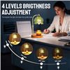 Image 4 : Electric Candle Warmer Lamp w/ Glass Shade & Walnut Wood Base, 2x Bulbs Included, Adjustable Height