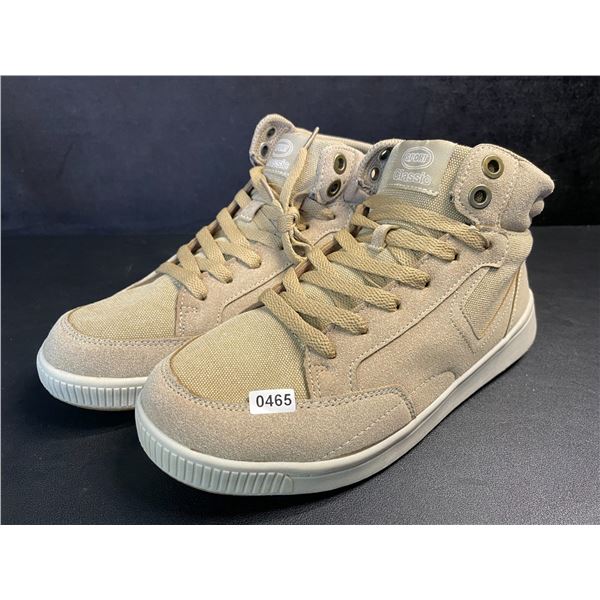 Unisex Khaki Casual High-Top Sneakers (Size 8.5 Men/10.5 Women) Versatile & Comfortable Shoes - New