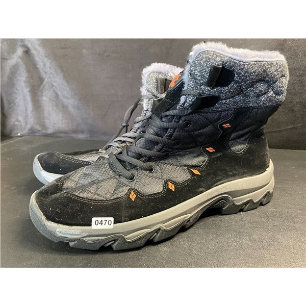 Men's Winter Boots; Fur-Lined Waterproof Boots (Size 11.5) Black Color - New
