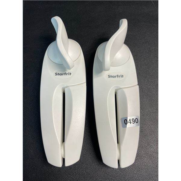 Lot of 2 Starfrit Can Openers with Comfort Grip (White) - New/No Box*