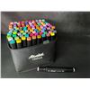 Image 5 : 100PCS Dual-Tip Artist Markers Set - Multi-Color Alcohol Markers for Drawing/Sketching - NEW