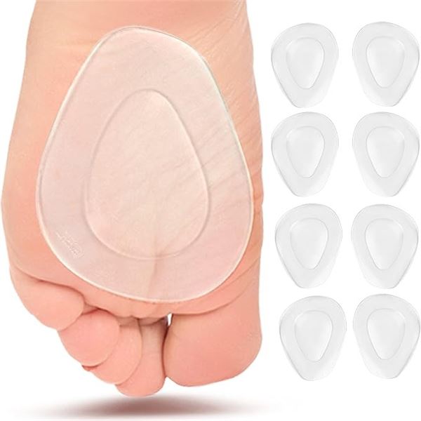 2 Boxes (8pcs Each) Metatarsal Gel Foot Pads/Cushions for Foot Pain Relief/Balls of Feet - New