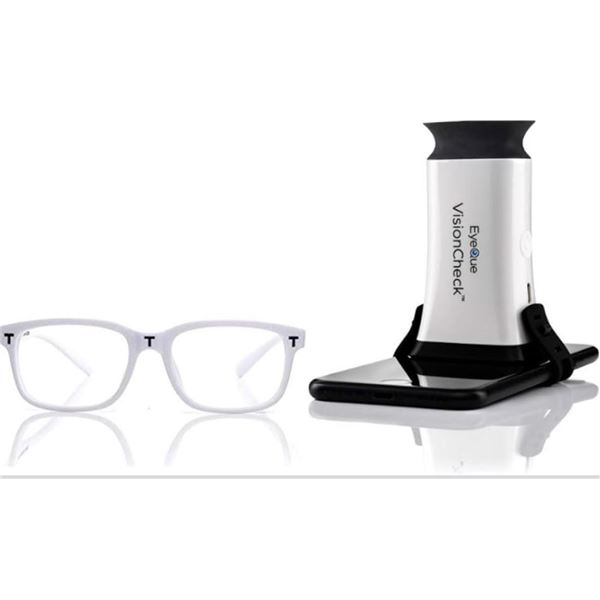 EyeQue At-Home Smartphone Vision-Check Device - Test/Track Vision via Smart App & Device - New