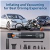 Image 8 : ybergoing Premium 2-in-1 Portable Tire Inflator & Cordless Handheld Car Vacuum with LED Screen - NEW