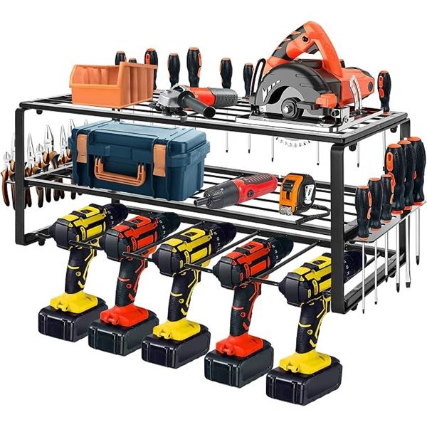 Wall-Mountable Power Tool/Drill Organizer Shelf for Garage/Workshops - New in Box!