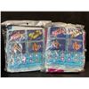 Image 8 : 2-Pack of Inflatable Pool Float Lounge Chairs/Water Pool Float Hammocks - Blue/Pink - New
