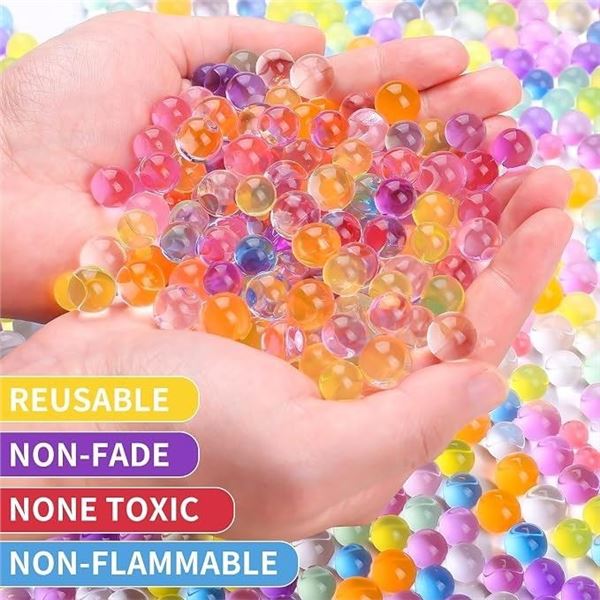 4 Packs of Mixed Color Water Beads/Jelly Balls for Decor, Vase Filler, DIY Crafts, etc. - New