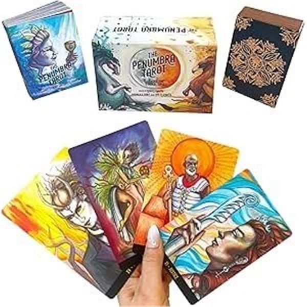 The Penumbra Tarot Card Deck - 78 Beautifully Illustrated Tarot Cards with Guidebook - New Sealed