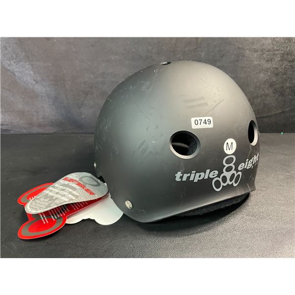 Triple Eight Dual Certified Multi-Sport Helmet - Size M - Black - New