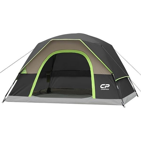 Campros 4-Person Dome Camping Tent with Rainfly (8FT X 7FT X 50" H) Portable w/ Carry Bag - NEW!