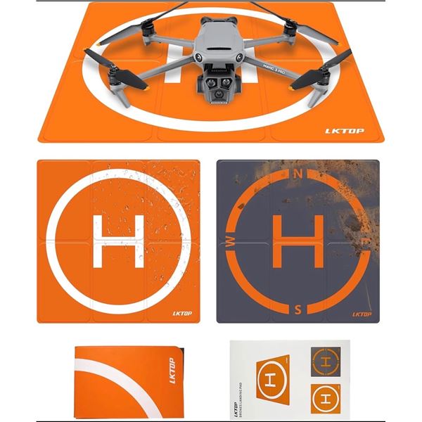 LKTop 26x26INCH Professional Foldable Reversible Drone Landing Pad - New