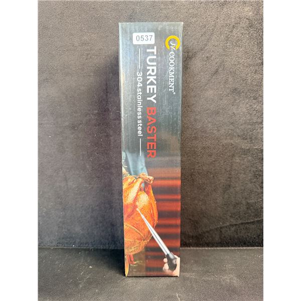 Cookment 1.5oz 304 Stainless Steel Turkey Baster with Flavour Injector Needles - New