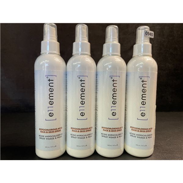 Lot of 4 e11ement Hypochlorous Acid Sprays (240ml) For Acne, Eczema, Tattoo/Piercing Aftercare - New