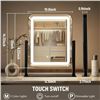Image 7 : LED Hollywood Vanity Mirror/Makeup Mirror w/ 3 Color Modes, Adjustable Brightness, 10X Magnification