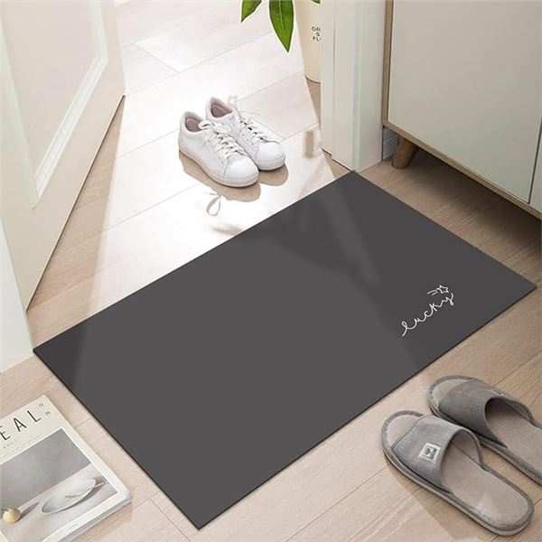 Lot of 3 Ultra-Thin Door Mats for Indoors/Entranceways; Low-Profile 0.12" Thin w/ Non-Slip Backing