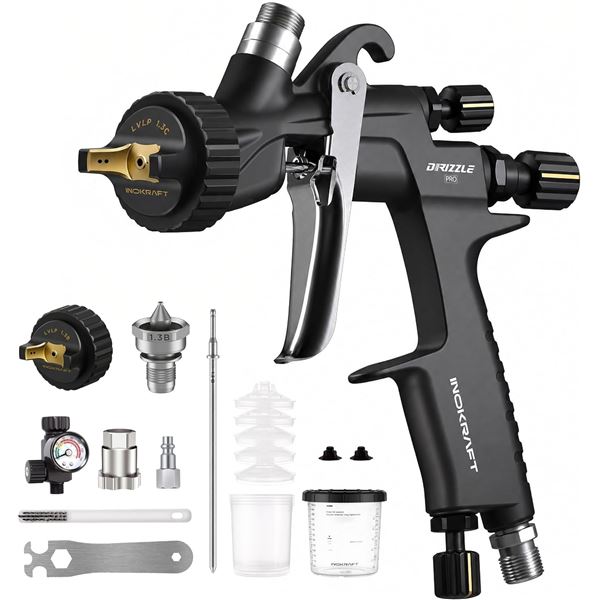 InoKraft Drizzle Pro LVLP Spray Gun - Ultra-Light Professional 340g Paint Spray Gun - NEW SEALED!