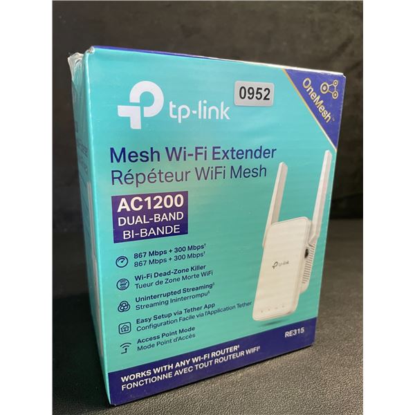 TP-Link AC1200 Mesh Wi-Fi Extender/WiFi Booster - Works with Any WiFi Router - New Sealed!