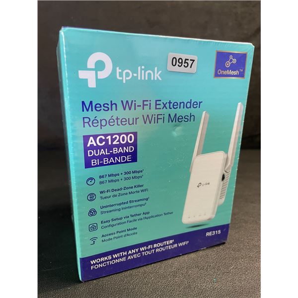 TP-Link AC1200 Mesh Wi-Fi Extender/WiFi Booster - Works with Any WiFi Router - New Sealed!