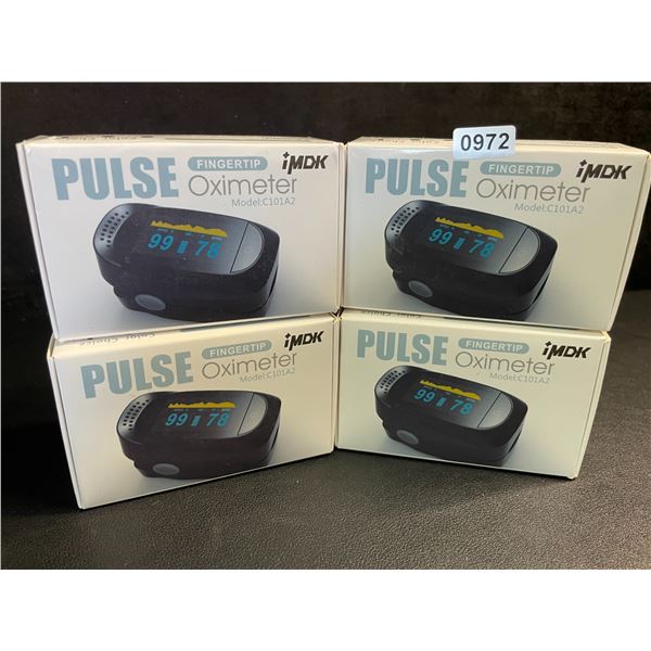 Lot of 4 IMDK Fingertip Pulse Oximeters (Model: C101A2) Measures Blood Oxygen/Pulse Rate - New