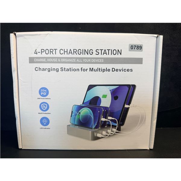 4-Port Charging Station 20W Charger Cradle - Perfect for Tablets/Phones/Batteries etc - New