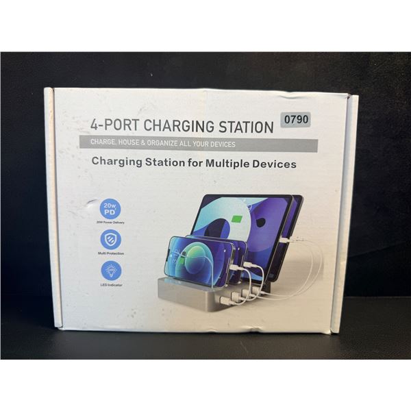 4-Port Charging Station 20W Charger Cradle - Perfect for Tablets/Phones/Batteries etc - New